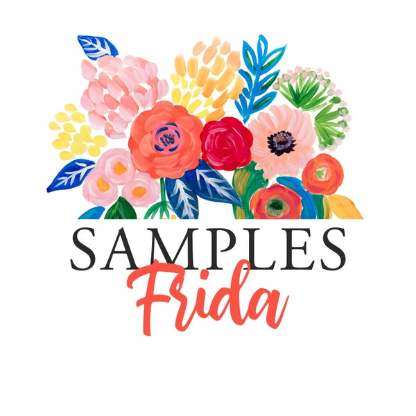 SAMPLES FRIDA Bold Colorful Peonies Roses Wall Mural Acrylic Watercolor Flowers Flowers Blossoms Wall Decals