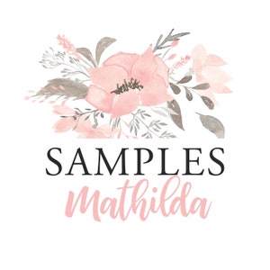SAMPLES MATHILDA WALLPAPER Peel & Stick Fabric Watercolor Flowers Wall Mural Pink Wild Blooms Wall Floral Prepasted Wall Covering 0024