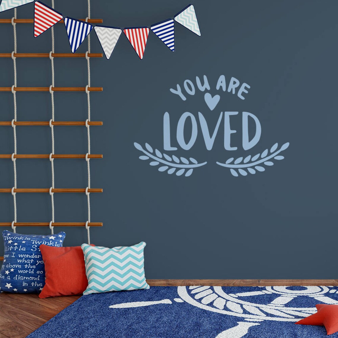 You Are LOVED Wall Decal Love Quote Sticker Motivation Etsy