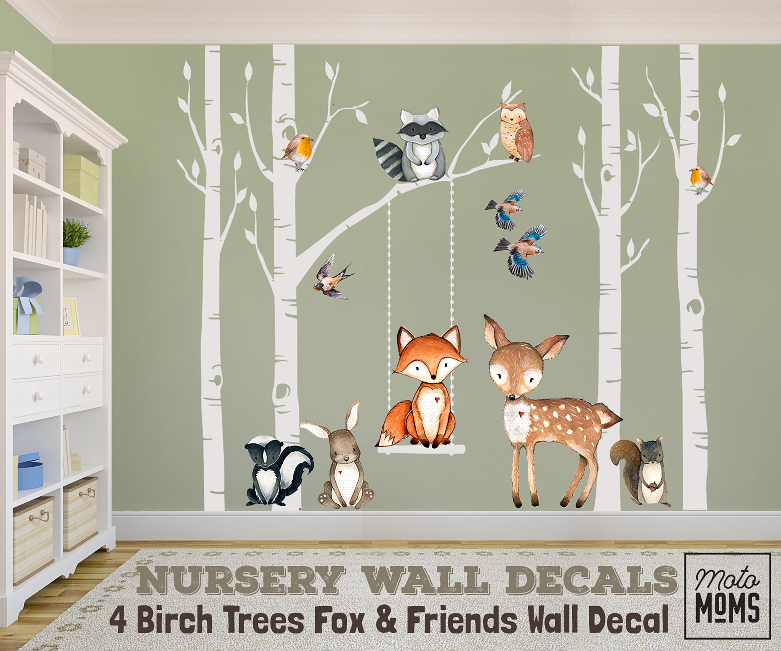 Childrens Room - Wall Decals Nursery Hunting Fishing Deer Baby