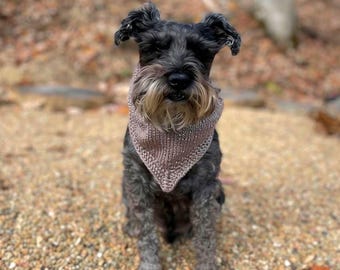 Hand-Knit Dog Bandana Cowl — “The Bandit” | Fits Small–Medium Dog