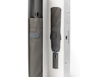 Krago Windproof Auto Open Close Folding Umbrella - Travel umbrella with Stylish Handle and Gift Box.