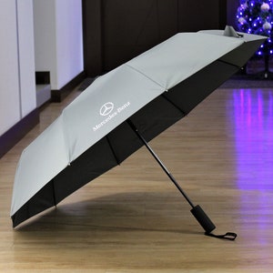 Krago Windproof Auto Open Close Folding Umbrella - Travel umbrella with Automobile Logo and Car Tire Design