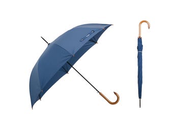 Parapluie avec manche en travers en bois, parapluie de golf coupe-vent avec logo personnalisé, cadeau pour enseignant
