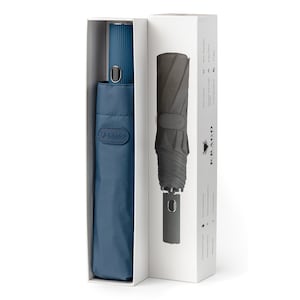 Krago Windproof Auto Open Close Folding Umbrella - Travel umbrella with Stylish Handle and Gift Box.