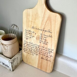 Handwritten Recipe Cutting Board,Grandmas Handwriting,Engraved Recipe,Personalized Cutting Board,Personalized Gift,Handwritten Family Recipe