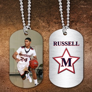 SPECIAL OFFER Custom Personalized Team Dog Tags Stainless Steel Necklace/ KEYCHAIN/Basketball/Football/Soccer/Baseball Any Team