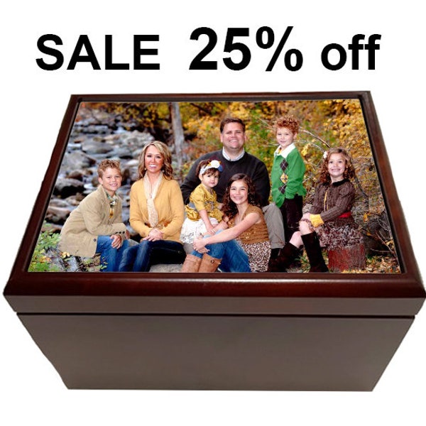 SALE !!! NEW Custom Personalized Jewelry/Keepsake/Memory Box/Add Picture,Design,Text/Great Gift for Valentine'sDay, Birthdays, Anniversaries