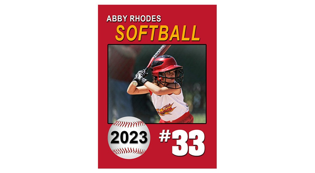 Custom Personalized Sport Trading Cards/ Softball Trading Cards / Team