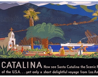 Catalina Island – Riviera of The USA 1935 Advertising Poster