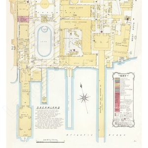 Coney Island 1906 #4 – Dreamland Park, Sanborn Map Exquisitely Detailed Map - Poster
