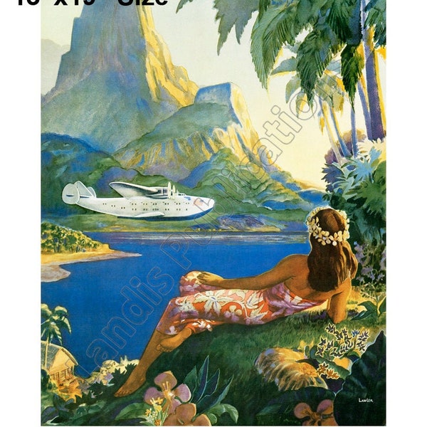 Pan Am Airlines to The South Sea Isles – Late 1930s Travel Poster