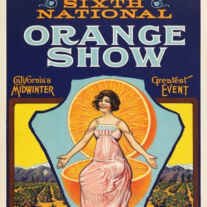 circa 1930 Advertising Poster San Bernardino California Carl Schmidt Art