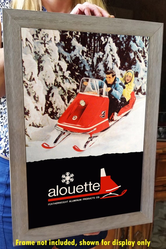 Vintage Snowmobile Logo Earrings-Alouette 