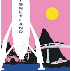 Disneyland Vintage 1966 Tomorrowland Poster