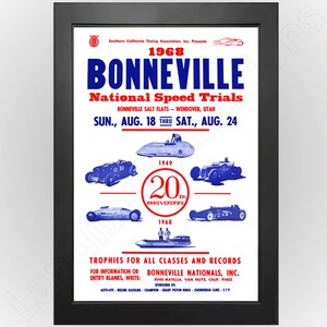 Bonneville National Speed Trials 1968 Vintage-Style Poster
