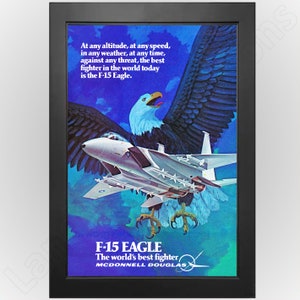 Póster publicitario del F-15 Eagle de McDonnell Douglas de 1977
