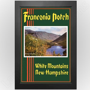 Franconia Notch – White Mountains New Hampshire – 1940 Vintage-Style Poster