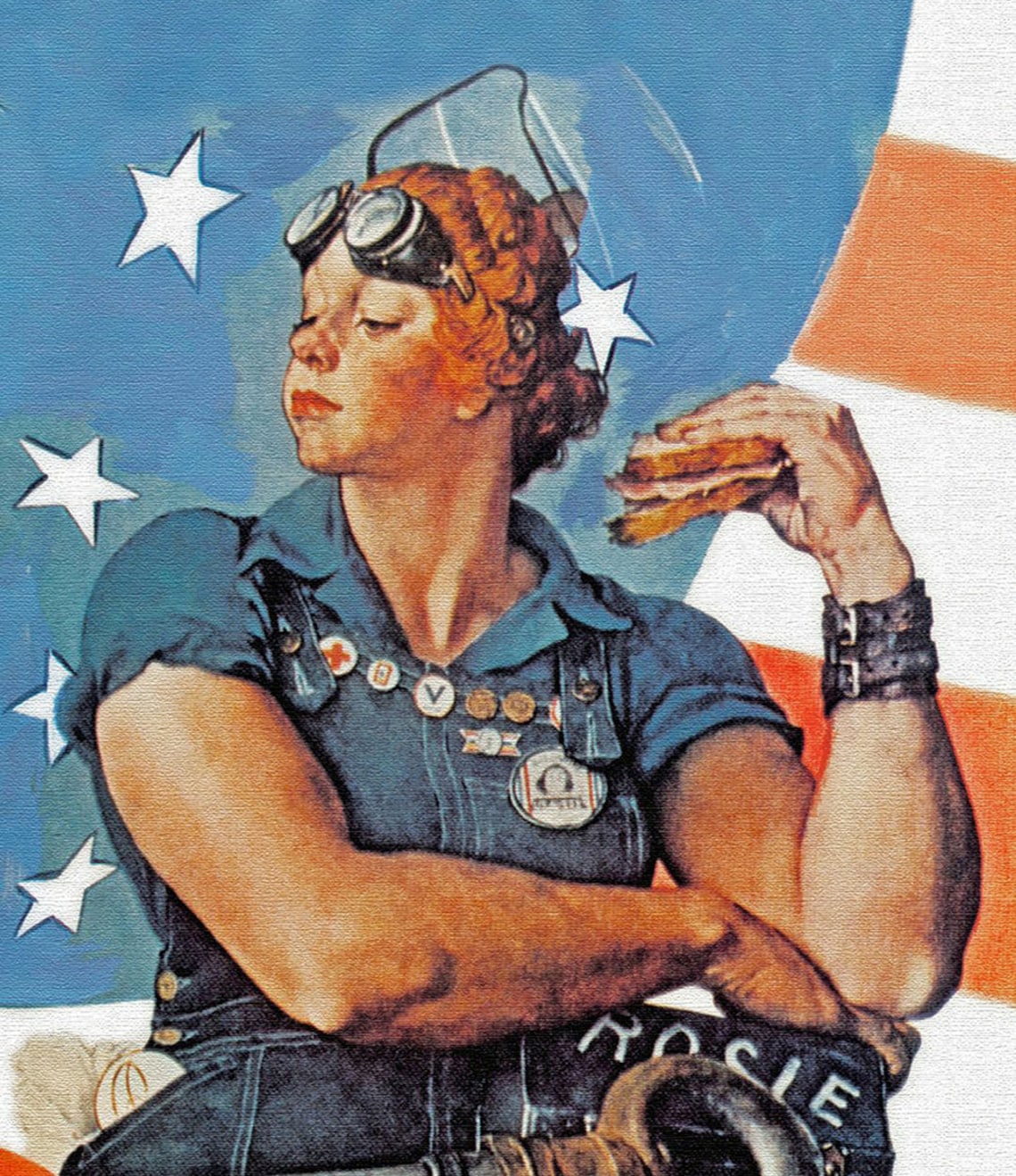 Rosie the Riveter 1943 Patriotic Poster Beautiful Vintage Etsy