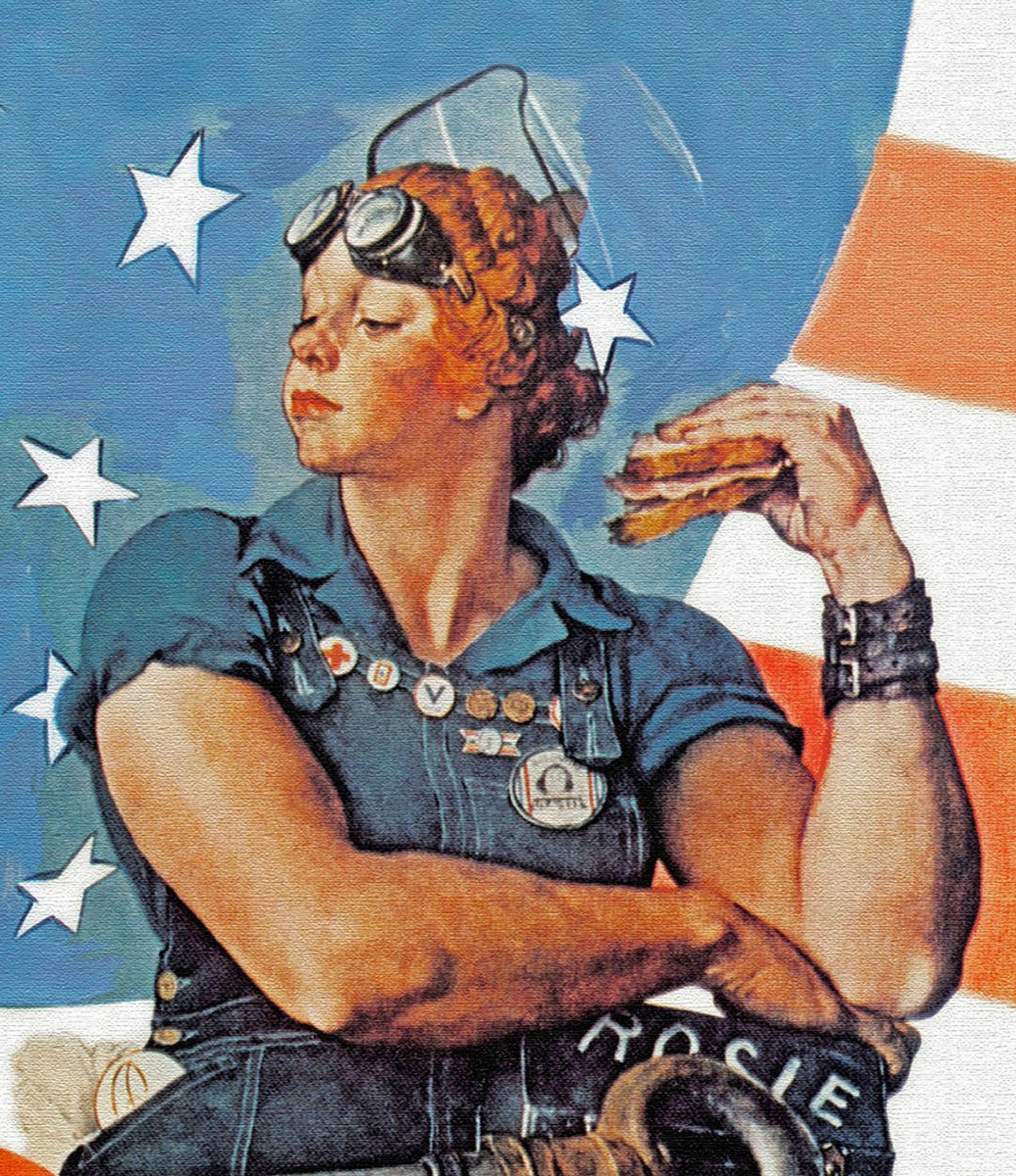Rosie the Riveter 1943 Patriotic Poster Beautiful Vintage Etsy