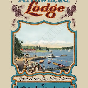 Lake Arrowhead Lodge - 1930s Advertising Poster
