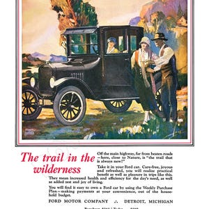 Ford Model T 1925 Vintage-Style Poster