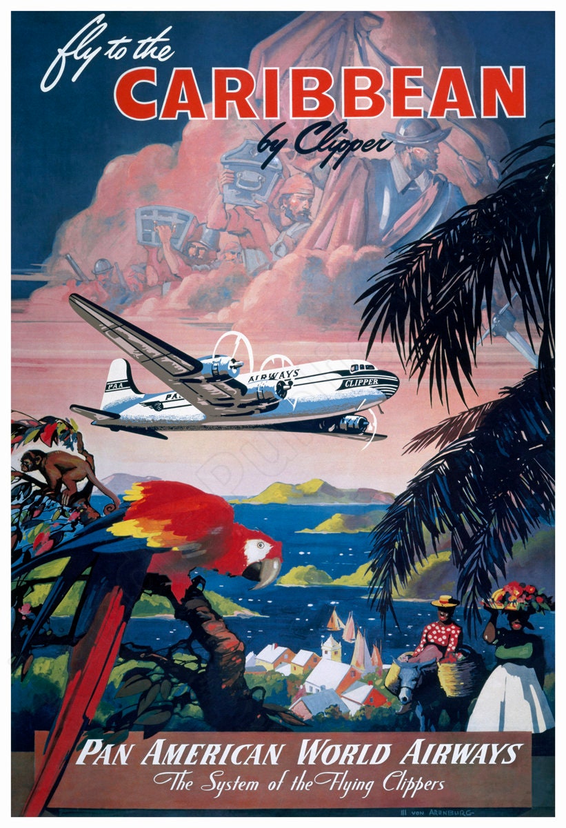 PanAm航空 ビンテージ オリジナルポスター 70年代 Amazon.co.jp: PANAM パンナム 1960年代 アメリカ LIFE
