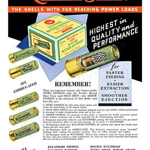 1938 Remington Kleanbore Shotgun Shells Poster