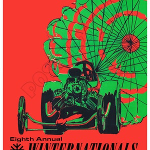 1968 NHRA 8th Annual Winternationals Pomona Ca. Advertising Poster