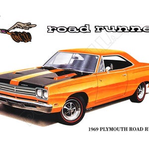 1969 Plymouth Road Runner Vintage Poster