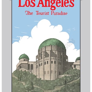 Griffith Observatory and Planetarium – 1930s Vintage-Style Advertising Poster