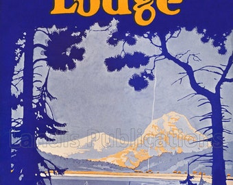 Big Bear Lodge, Skiing & Summer Sports - 1920's Advertising Poster