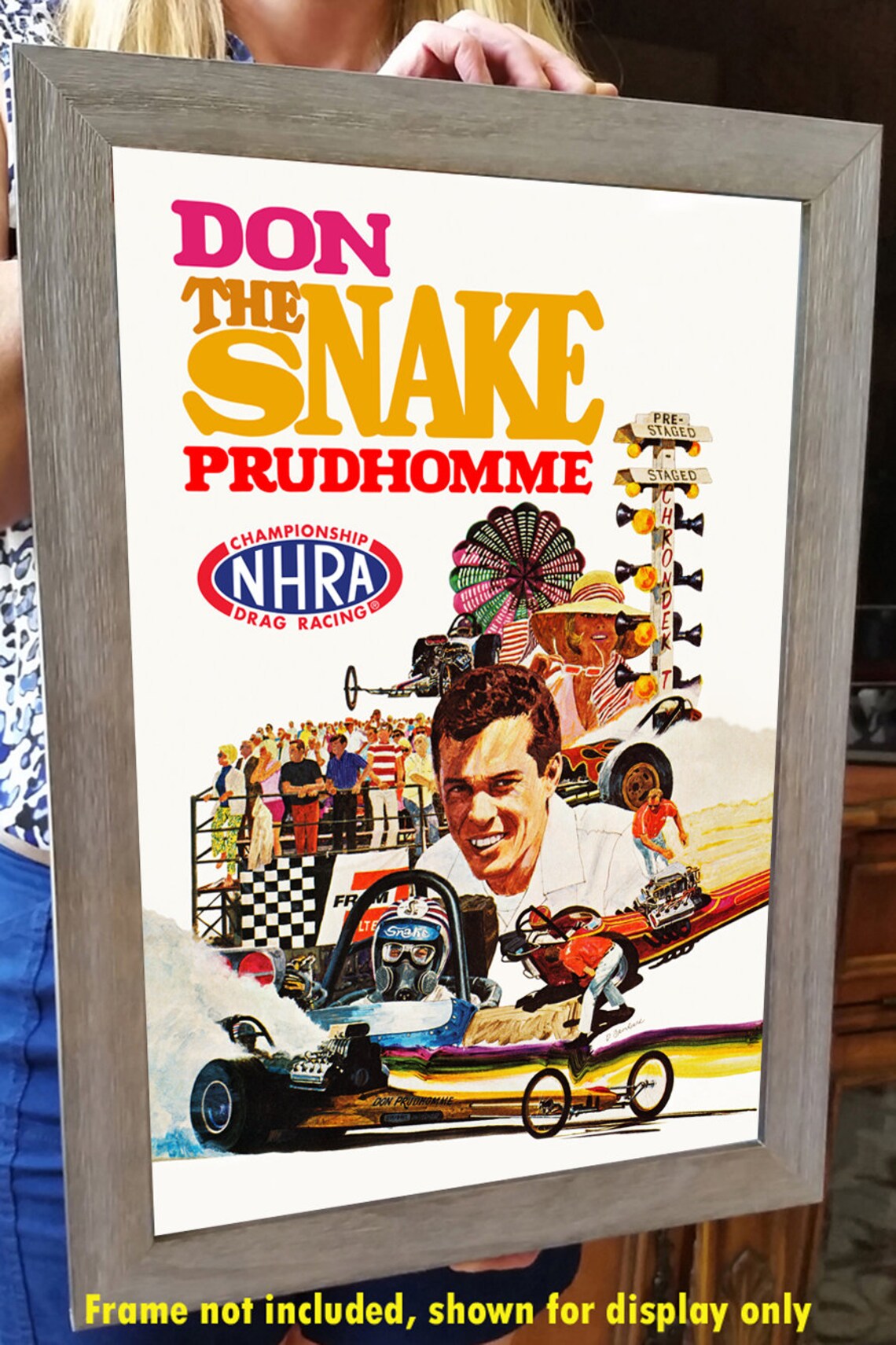 1971 Don The Snake Prudhomme Nhra Vintage Drag Racing Poster Etsy