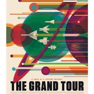 NASA / JPL: The Grand Tour - Futuristic Space Travel Poster