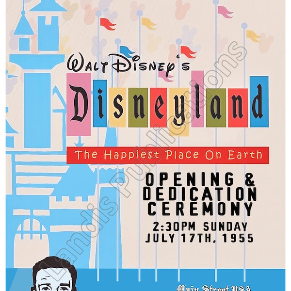 Disneyland 1955 Grand Opening Ceremony – Vintage Poster