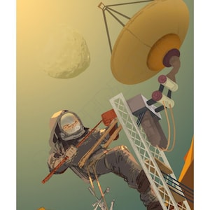 NASA Mars Program: Technicians Wanted - Astronaut Space Travel Recruitment Poster