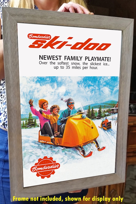 1965 Ski-Doo Snowmobile Vintage Advertising Poster Olympics
