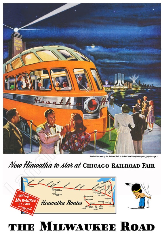 Wall art. Worlds fair Vintage 1949 New York advertising Reproduction poster 