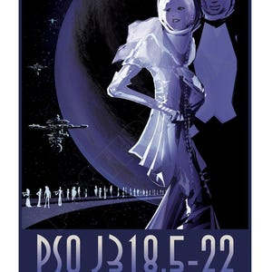 NASA / JPL: Visit The Planet With No Star - Futuristic Space Travel Poster