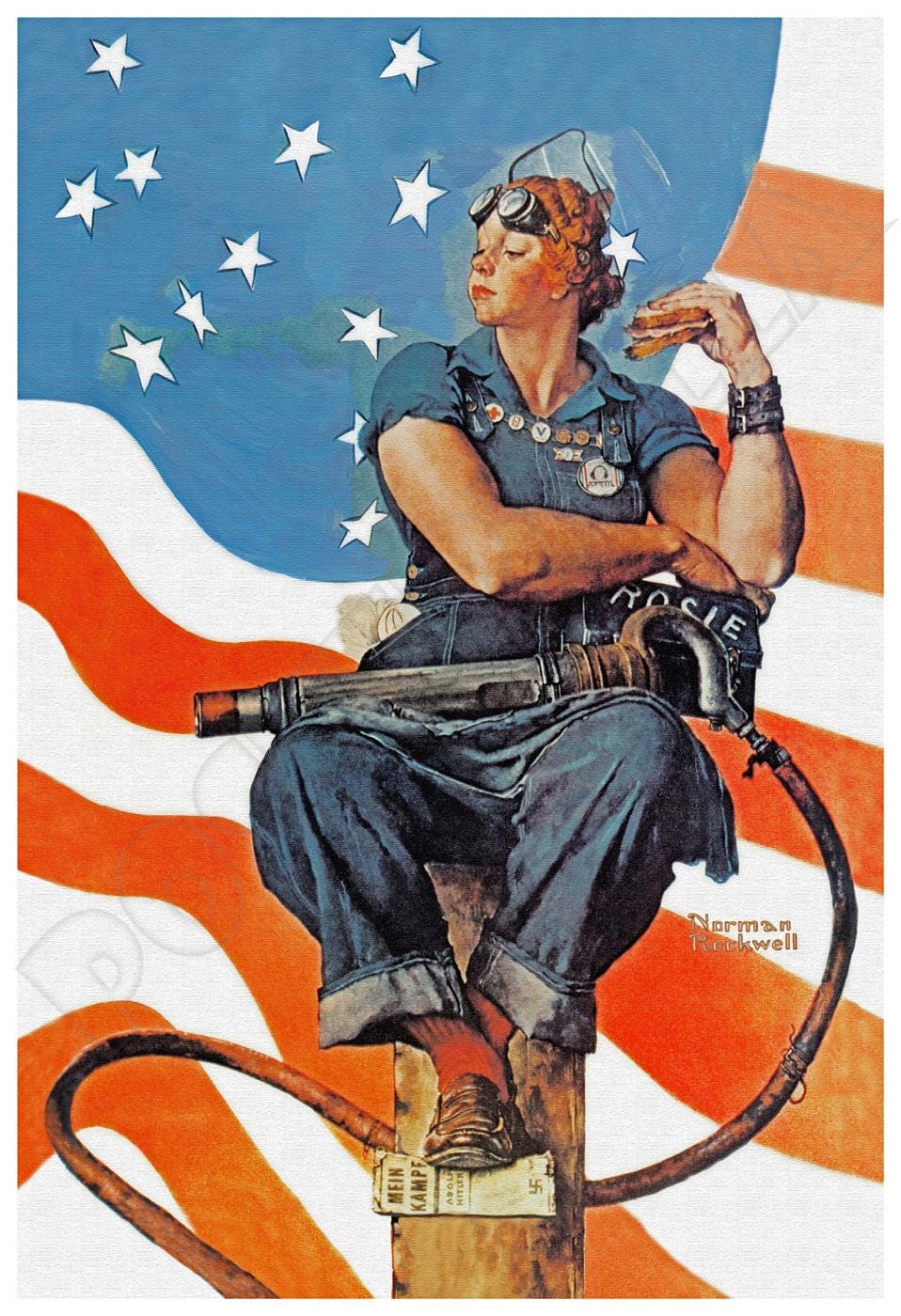Proster Riveter Rosie The Riveter Poster Norman Rockwell