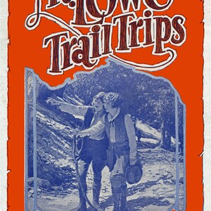 Excursiones por el sendero del monte Lowe: cartel publicitario de la década de 1920
