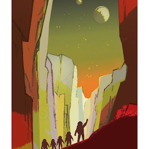 NASA Mars Program: Teachers Wanted – Astronaut Space Travel Recruitment Poster