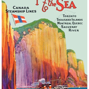 Excursión del Niágara al Mar - Cartel publicitario de Canada Steamship Lines