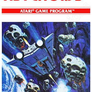 Atari Asteroids Video Game 1979 - Cool Vintage-Style Poster