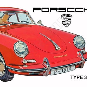 Porsche Type 356 1960 Vintage Poster