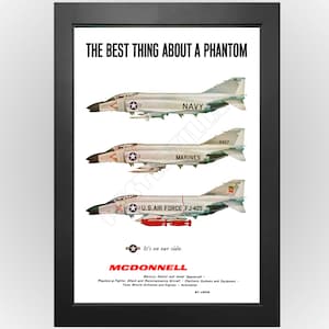 Cartel publicitario del caza F-4 Phantom II de McDonnell Douglas de 1963