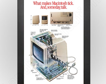 Apple Macintosh Computer Vintage-style 1984 Poster - Etsy