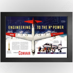 Póster publicitario del bombardero Convair B-36F "Peacemaker" de 1951