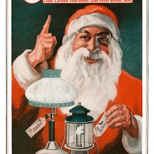 Coleman Lanterns with Santa Claus - 1927 Poster