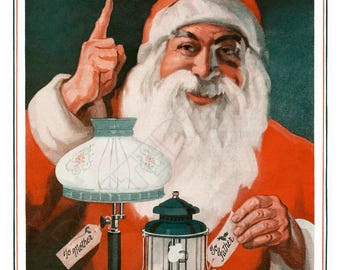 Coleman Lanterns with Santa Claus - 1927 Poster